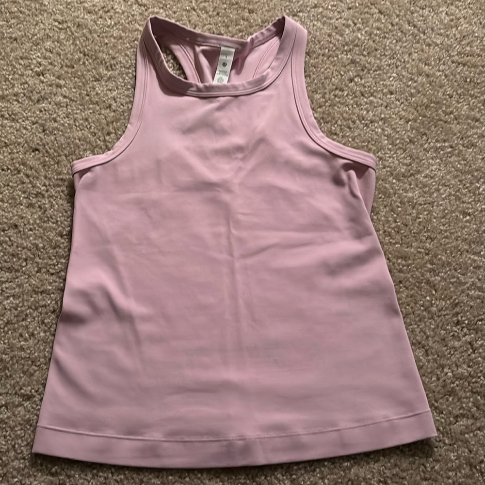 Lululemon women’s align waist length light pink tank
